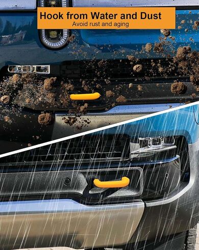 Tow Hook Covers Fit for Rivian R1T and R1S Upgrade Silicone Decorative Covers, 2 Pcs Black in Saudi Arabia