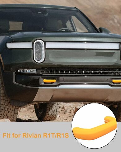 Tow Hook Covers Fit for Rivian R1T and R1S Upgrade Silicone Decorative Covers, 2 Pcs Black in Saudi Arabia