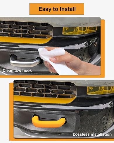Tow Hook Covers Fit for Rivian R1T and R1S Upgrade Silicone Decorative Covers, 2 Pcs Black in Saudi Arabia