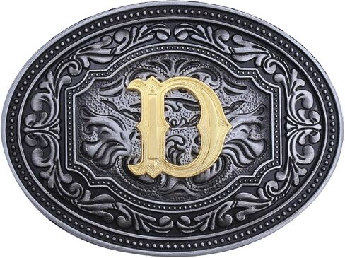 إبزيم الحزام الغربي، الحروف الأولية ABCDEFG إلى Z، إبزيم حزام رعاة البقر البيضاوي للرجال والنساء، مشبك رعاة البقر وراعية البقر in Kuwait