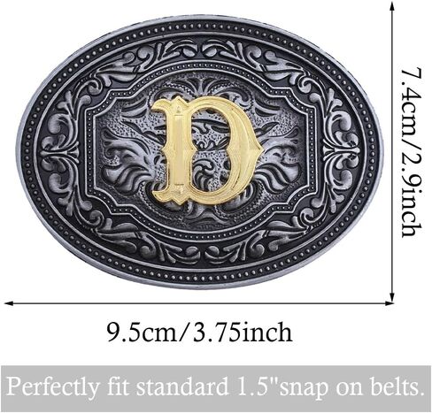 إبزيم الحزام الغربي، الحروف الأولية ABCDEFG إلى Z، إبزيم حزام رعاة البقر البيضاوي للرجال والنساء، مشبك رعاة البقر وراعية البقر in Kuwait