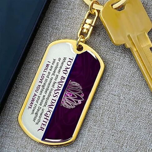 Daughter Gifts Keychain From Dad Mom To My Badass Daughter Keychain Father Daughter Gifts Mother Daughter Gifts in Saudi Arabia