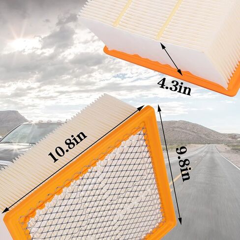 فلتر هواء المحرك CA10261 متوافق مع 2007-2022 دودج رام بيك اب 2500-5500،46930 استبدال فلتر الهواء الثقيل لـ 53034051AB 46930 in Saudi Arabia