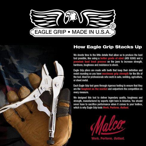 Malco Eagle Grip LP11SP 11 in. Locking C-Clamp with Swivel Pads in Saudi Arabia