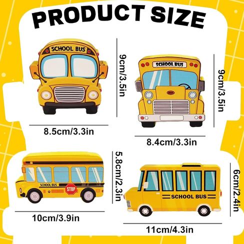 4 Pieces Back to School Decorations Wooden Tiered Tray Decor First Day of School Decor Double-side School Bus Style Welcome to School Wood Table Centerpieces Back to School Gifts for Students in Saudi Arabia