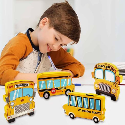 4 Pieces Back to School Decorations Wooden Tiered Tray Decor First Day of School Decor Double-side School Bus Style Welcome to School Wood Table Centerpieces Back to School Gifts for Students in Saudi Arabia