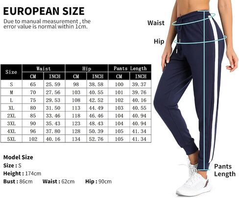 Women Sweatpants Joggers for Women Lounge Pants with Pocket for Yoga Running Blue in Saudi Arabia
