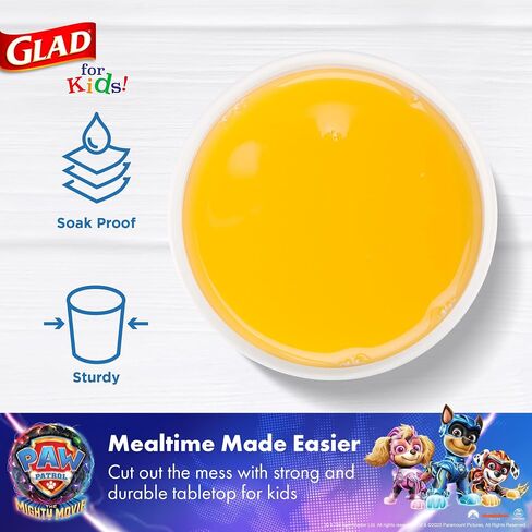 Glad for Kids PAW Patrol Shields Design 9oz Paper Cups | Paper Cups, Kids Snack Cups | Kid-Friendly, Small Sized Paper Cups for Everyday Use, 9oz Paper Cups 20 Ct in Saudi Arabia