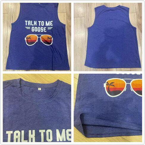 Talk to Me Goose Tank Top for Women Summer Sleeveless Shirts Solid Color with Graphic Novelty Printed Tank Tops in Saudi Arabia