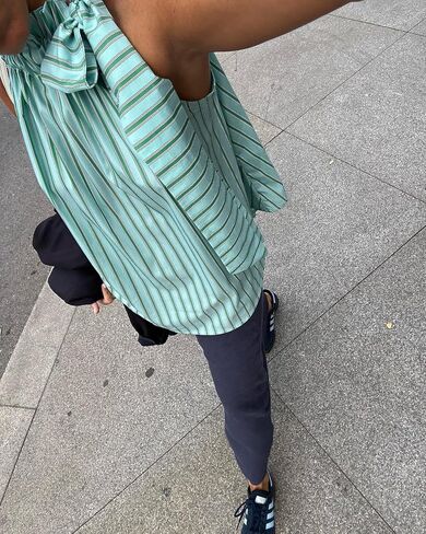 Women Halter Peplum Tank Top Y2k Striped Backless Sleeveless Babydoll Shirt Cute Ruffle Hem Flowy Cami Top in Saudi Arabia