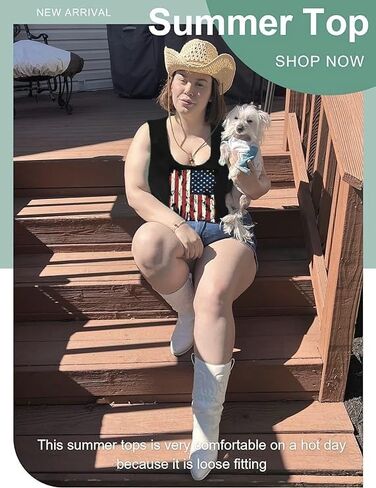 العلم الأمريكي تانك القمم النساء القمصان عادية أكمام 4th من يوليو قميص بلايز سترة Racerback يوم الذكرى القمم in Kuwait