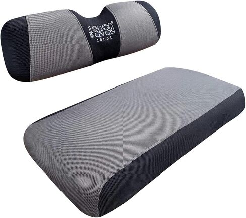 10L0L Golf Cart Seat Cover Mesh Bench Seat Cover Fits Yamaha Club Car Precedent 2-seat (Gray+Black) in Saudi Arabia