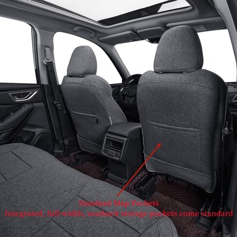 Custom Fit Seat Covers for Subaru Outback Base,Limited,Touring,Premium,Wilderness 2024 2023 2022 2021 2020,Full Coverage Polyester Seat Protector (Full Set,Gray) in Saudi Arabia