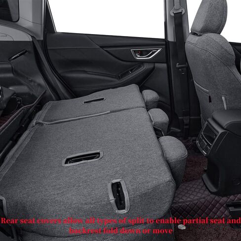 Custom Fit Seat Covers for Subaru Outback Base,Limited,Touring,Premium,Wilderness 2024 2023 2022 2021 2020,Full Coverage Polyester Seat Protector (Full Set,Gray) in Saudi Arabia