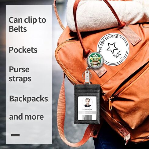 Jupswan Badge Reels Holder Retractable Keychain Heavy Duty with ID Clip for Key Card Name Tag Cool Cartoon This is The Way Nurse Work Office Key Retractor Leash Black Metal Belt Clip ZJK255 in Saudi Arabia