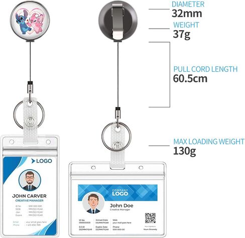 Jupswan Badge Reels Holder Retractable Keychain Heavy Duty with ID Clip for Key Card Name Tag Cool Cartoon This is The Way Nurse Work Office Key Retractor Leash Black Metal Belt Clip ZJK255 in Saudi Arabia