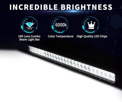 OEDRO شريط إضاءة LED 26 بوصة 320 وات 22570LM مع عدسة عيون السمكة المتقدمة 10D، شريط إضاءة كومبو بقعة الفيضانات مع تسخير الأسلاك IP68 ضوء العمل على الطرق الوعرة ضوء القيادة مناسب لسيارة بيك اب جيب SUV 4X4 ATV UTE in Saudi Arabia