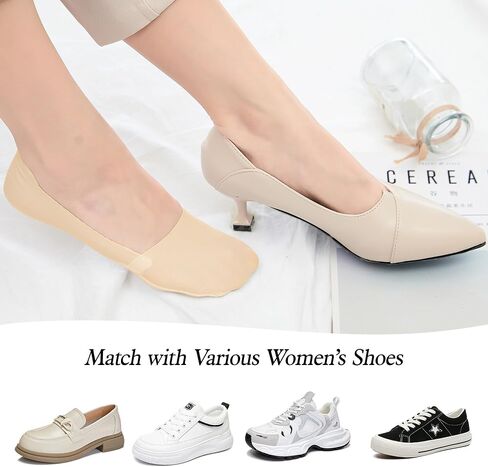 9 pairs Thin No show socks womens Summer Low Cut Liner Non Slip invisible socks black, white, and beige Size 5-8 in Saudi Arabia