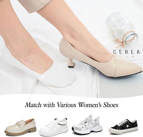 9 pairs Thin No show socks womens Summer Low Cut Liner Non Slip invisible socks black, white, and beige Size 5-8 in Saudi Arabia