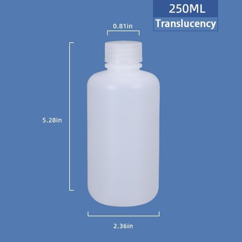HDPE Narrow Mouth Round Container, Leak Proof Plastic Lab Chemical Reagent Bottles, Water Sample Bottles (Brown, 1000ml/33.8 oz) in Kuwait