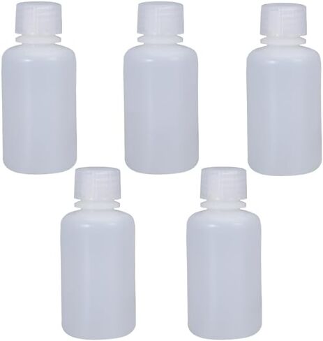 HDPE Narrow Mouth Round Container, Leak Proof Plastic Lab Chemical Reagent Bottles, Water Sample Bottles (Brown, 1000ml/33.8 oz) in Kuwait
