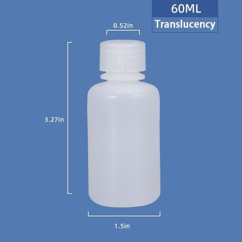 HDPE Narrow Mouth Round Container, Leak Proof Plastic Lab Chemical Reagent Bottles, Water Sample Bottles (Brown, 1000ml/33.8 oz) in Kuwait
