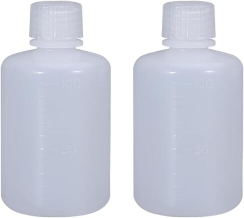 HDPE Narrow Mouth Round Container, Leak Proof Plastic Lab Chemical Reagent Bottles, Water Sample Bottles (Brown, 1000ml/33.8 oz) in Kuwait