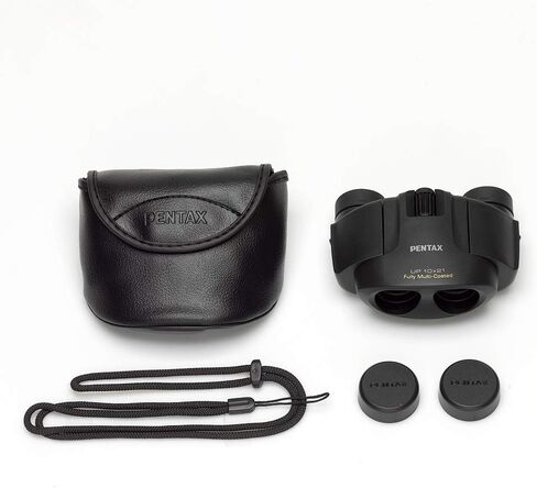 مناظير PENTAX 61804، UP 10 x 21، أسود، صغير، خفيف الوزن، متعدد الطبقات بالكامل، مجهز بمنشورات ممتازة Bak4 (10x)، المهرجانات، الحفلات الموسيقية، مشاهدة الألعاب الرياضية، ضمان سنة واحدة من المصنع in Kuwait