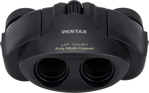 مناظير PENTAX 61804، UP 10 x 21، أسود، صغير، خفيف الوزن، متعدد الطبقات بالكامل، مجهز بمنشورات ممتازة Bak4 (10x)، المهرجانات، الحفلات الموسيقية، مشاهدة الألعاب الرياضية، ضمان سنة واحدة من المصنع in Kuwait