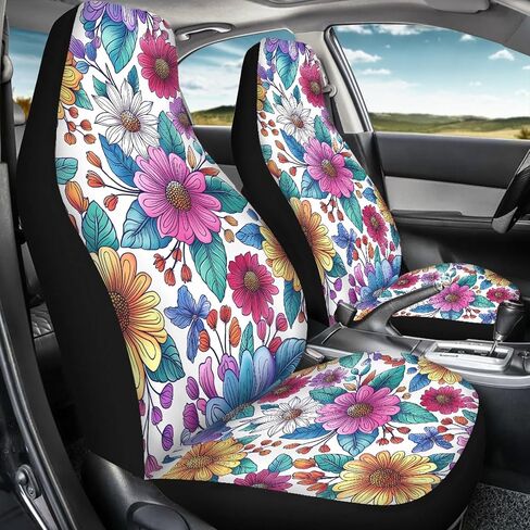 Purple Butterfly Galaxy Auto Car Seat Cover for Cars, Trucks, Vans, SUV, Vehicle Seat Cover Auto Saddle Blankets Driver Seat Protector Covers Full Set of 2 in Saudi Arabia