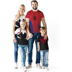 تي شيرت Marvel Spider-Man المتطابق للعائلة التنكرية للرضع إلى البالغين