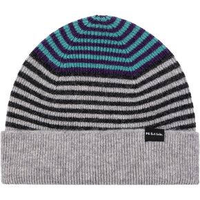 Men's Alfie Stripe Beanie, Petrol Green, One Size