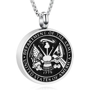 Cremation Jewelry For Men Stainless Steel UNITED STATES MARINE CORPS Memorial Urn Pendant Necklace Pendant Hold Ashes Of Loved Ones
