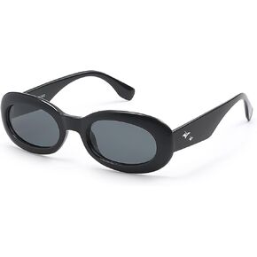 SOJOS Trendy Retro Oval Polarized Sunglasses for Women Men 90s Styles Sun Glasses Small Face Clout Goggles SJ2276