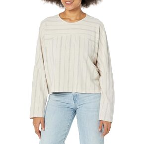 Women's Ht1402-stripe Seamed Sweatshirt