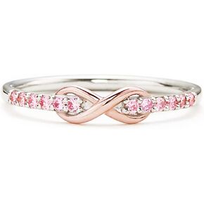 STORYJEWELLERY Infinity Ring for Women, Silver Love Knot Ring for Women, Promise Matching Couple Ring for Wife, Infinity Knot Ring for Girlfriend, Valentines Day Gift Infinity Ring for Women