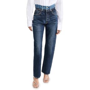 MOUSSY VINTAGE Women's MV Boulder Wide Straight Jeans in Kuwait