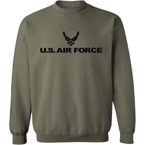 zerogravitee Air Force - Military Style Crewneck Sweatshirt in Military Green