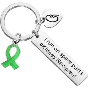 Zuo Bao Kidney Recipient Keychain I Run on Spare Parts Kidney Recipient Keychain Kidney Donation Present