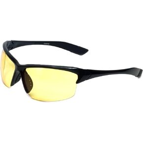 Calabria 2708 Amber Yellow Night Vision Driving Glasses Anti Glare HD Nighttime Sunglasses UV400 Motorcycle Riding Eyewear