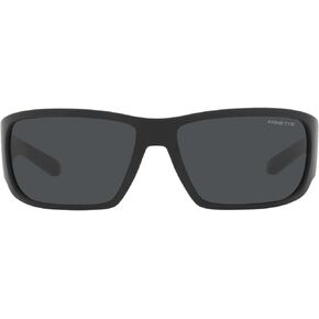ARNETTE Man Sunglasses Matte Black Frame, Dark Grey Lenses, 64MM