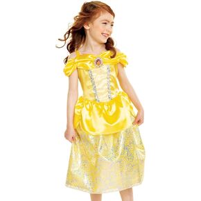 Disney Princess Disney 100 Belle Dress Costume for Girls, Perfect for Party, Halloween Or Pretend Play Dress Up Child Size 4-6X