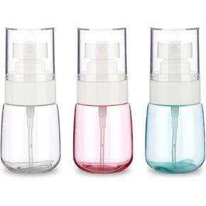 IFDGCTK 3 Pack 2oz/60ml Small Spray Bottle, Empty Plastic Mini Spray Bottles, Fine Mist Travel Spray Bottle with 9pcs Labels