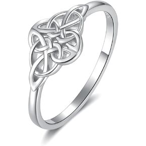 zaxsj Irish Celtic Knot Ring for Women : 925 Sterling Silver Celtic Love Knot Ring Jewelry Gift for Women Girlfriend Wife