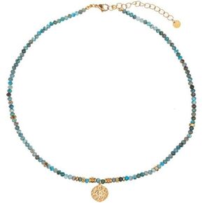 Vintage Natural Blue Turquoise Beaded Necklace Devil Angel Eye Pendant Natural Turquoise Chocker Chain