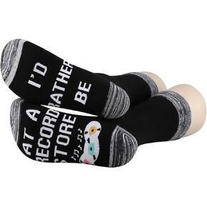 G2TUP 2 Pairs Record Store Gift At A Record Store Socks Vinyl Record Lover Gift Vinyl Record Owner Gift Music Lover Gift