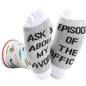 Comedy Tv Show Socks Office Tv Fan Gift Ask Me About My FavorIte Episode Of The O Socks