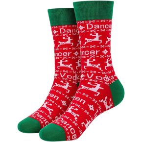 Beopjesk Women's Christmas Socks Funny Cute Xmas Holiday Gift For Men Family