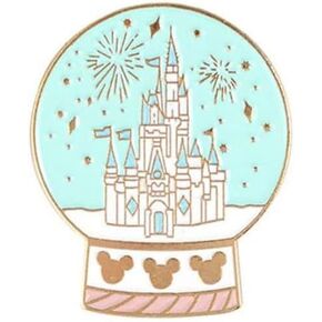 Cartoon creative crystal ball brooch Castle Palace brooch pin Wild clothes badge cute brooch, Metal, no gemstone in Kuwait