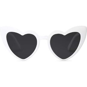 boqopod Clout Heart Shaped Sunglasses Goggles Vintage Cat Eye Mod Style Retro Kurt Cobain Glasses